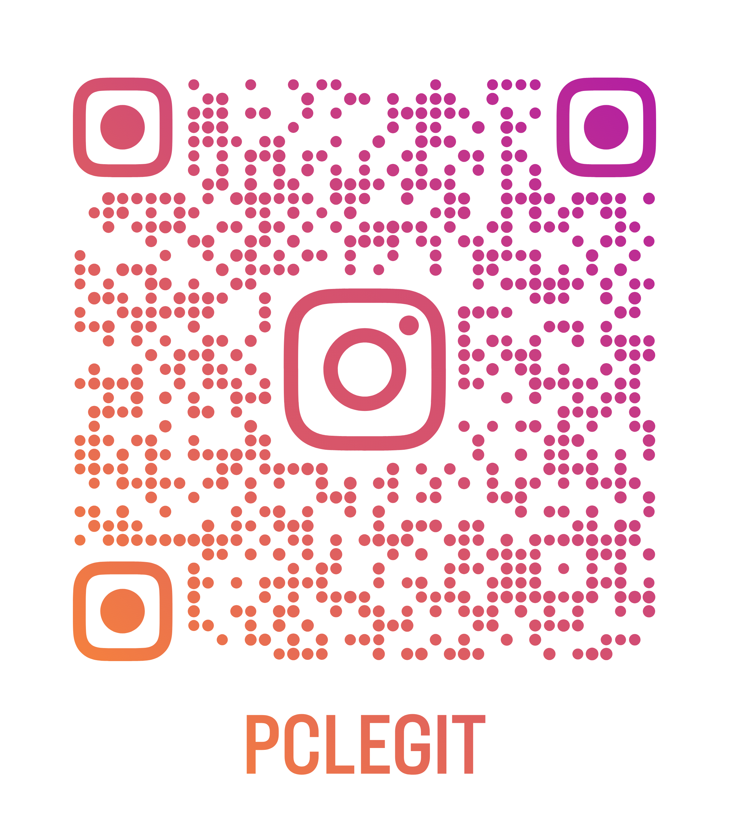 QR code do Instagram da PC Legit
